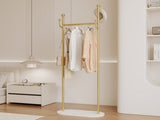 Clothing Rack, Golden Metal Freestanding Heavy Duty Clothes Rack with Marble Base, Multipurpose 17361337