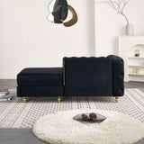 66.9''W Velvet Chaise Lounge,Luxury Modern Chaise Furniture,Tufted Back with 2pcs toss pillows for W579P224635