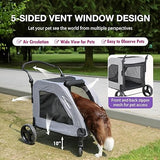 EchoSmile XL Extra Large Dog Stroller - Adjustable Handles,Lightweight Folding Pet T2602P306343