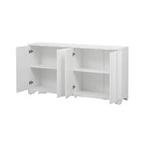 U_STYLE Sophisticated 4-Door Sideboard Adorned with Intricate Linear Accents and Luxurious N711P247438K