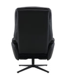 Black Motion Swivel Accent Chair with Ottoman B062P215445