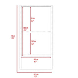 ZUN Modesto Medicine Cabinet, One Open Shelf, Mirrored Cabinet With Two Interior Shelves B128P148755