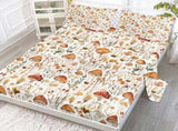 4pcs White-spotted red mushroom flat sheet fitted sheet set combination scent 97861367