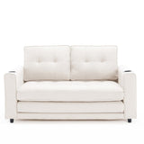 3-in-1 Upholstered Futon Sofa Convertible Sofa bed,Foldable Tufted Loveseat with W2325P195865