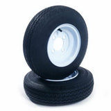 2pcs Trailer Tires & P819 Rim Width 3.75" / 9.52cm 4 lugs on 4" Center 590 lbs 64484502