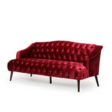 Comfy 3-seat Sofa with Wooden Legs, PU, for Living Room and Study N760P178601R