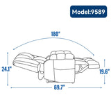 ZUN Dual Motor Heat Massage Infinite Position Up to 350 LBS Electric Power Lift Recliners with W1803P206487