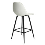 ZUN Counter Stools,Set of 2 Bar Stools with Back and Footrest, Modern Metal Counter Height Barstools for W561P175953