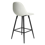 ZUN Counter Stools,Set of 2 Bar Stools with Back and Footrest, Modern Metal Counter Height Barstools for W561P175953