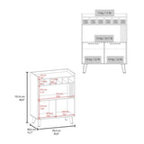 Vance 40" High Bar Cabinet with Six Bottle Cubbies, Two Double Door Cabients, Four Shelves, Living B070P254779