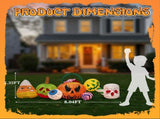 8FT Long Halloween Inflatables Pumpkins Eyeball Candy Outdoor Decorations, Blow Up Yard Decoration 79694696