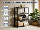Plastic Shelves, 4-Shelf Storage rack, Multi-Purpose Storage Shelf, Plastic Storage Shelves 50798863