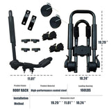 Kayak Roof Rack, Aluminum Kayak Carrier Folding J-Style Universal 4-in-1 Multifunction for Canoe, W3286P308215