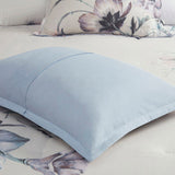 8 Piece Cotton Printed Comforter Set Blue Queen B03597238