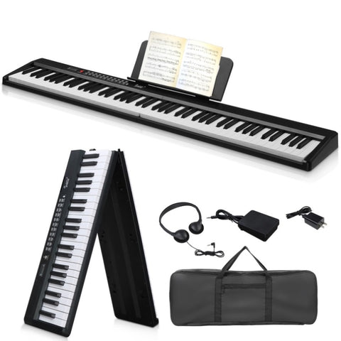 ZUN [AM not for sale] GPP-106 88 Key Folding Piano Semi-Weighted Standard Keyboards Digital Piano 76336568