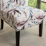 Capa Print Fabric Armless Contemporary Accent Chair, Purple Floral T2574P205964
