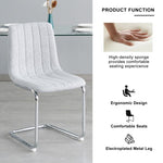 ZUN Modern simple light luxury dining Light Grey chair home bedroom stool back student desk chair metal W210P143662