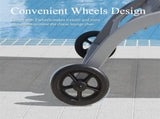 Chaise Lounge Outdoor Set of 3, Lounge Chairs for Outside with Wheels, Outdoor Lounge Chairs with 5 W1859109855