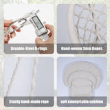 Hammock Chair Macrame Swing Max 330 Lbs Hanging Cotton Rope Hammock Swing Chair for Indoor and W419P147384