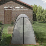 Greenhouse with 2 Doors 6' x 6' x 6.6', White 12112593