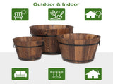 Outdoor Reinforced And Anticorrosive Wooden Pot Set Of Three 94980557