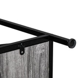 Grey MDF Countertop Black Wrought Iron Base 2 Layers Forked Console Table 58530923