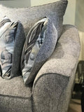 ZUN Camero Fabric Pillowback 2-Piece Living Room Set, Sofa and Loveseat, Gray T2574P195445