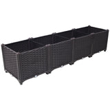 Deep Raised Garden Bed Plastic Planter Boxes for Vegetables Flowers Herbs and W465P187497