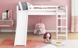 Loft Bed with Slide, Multifunctional Design, Full WF286242AAK
