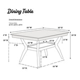 Formal Look 1pc Dining Table w Shelve Solidwood Espresso Finish Dining Room Furniture B011P207142