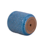 Set of 3 Flower Ceramic Flowerpot, Modern Planter for Patio, Garden, Windowsill - Antique Blue W3273P321480