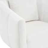 ZUN 360&deg; Swivel Accent Chair, Modern Velvet Fabric Living Room Armchair with Fluffy Cushions, Comfy Wide 91743467