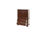 ZUN Dark Cherry 1pc Chest Of Drawers Storage Bedroom Furniture Traditional Style Chest B011P238669