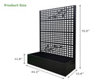 Metal Planter Box with Trellis 70.9in H x 43.3in W x 15.8in D - Outdoor Raised Garden Bed with W1586P455883