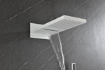 ZUN Shower System,Waterfall Rainfall Shower Head with Handheld, Shower Faucet Set for Bathroom Wall W92864249