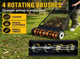 26-Inch Push Lawn Sweeper with 7 Cu. Ft. Large Hopper Capacity, 4 Rotating Brushes & Adjustable W6010P536021