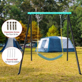 ZUN Porch Swing Frame, Heavy Duty A-Frame Swing Set, Swing Stand Frame for Yoga Hammock Saucer Baby 37138017