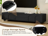 ON-TREND Cream Style TV Stand with Arched Doors & 2 Drawers for TVs up to 75", Minimalist Media N721P205779B