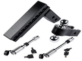 2" Receiver 8" Drop Rise Upgraded Adjustable Trailer Hitch Dual Solid Ball 2" and 2-5/16" 16823396