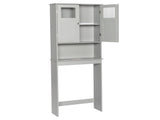 Gray MDF painted cabinet, 60*22*170cm, double door, toilet cabinet 49432269