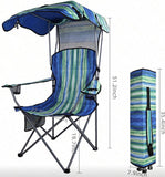 Multicolor Camp Chairs With Shade CanopyFolding Camping Recliner With Carrying Bag 17251141