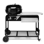 ZUN Portable Charcoal Grill with Cart, BBQ Charcoal Grill with Porcelain-Enameled Lid & Slide Out Ash 02203572