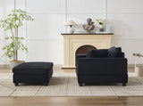 Chaise Lounge Chair Removable Storage Ottoman Accent Sofa Bed Upholstered Sleeper Couch Bed W1170P353050