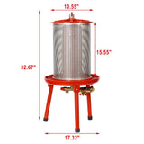 Hydraulic Fruit Wine Apple Press 5.3Gallon/20L -Stainless Steel for Wine Cider Making W46532331