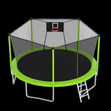 ZUN 14FT Trampoline Kids and Adults with Basketball Hoop and Net, Outdoor Recreational Trampolines W1163120242