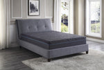 ZUN 11-inch Eastern King Bed Mattress Gel-Infused Memory Foam Hybrid Mattress, Dark Gray, Mattress in a B011P212567