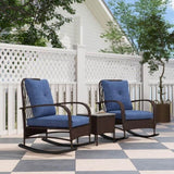 Rattan Chaise Lounge ChairWicker Patio Furniture Set 05209292