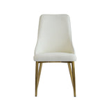 Modern PU sponge-filled dining chair, solid wood metal legs, suitable for restaurants, living rooms W1535119452
