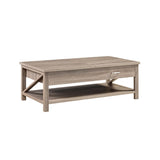 ZUN Modern Livingroom Coffee Table with Lift Top with Spacious Bottom Shelf, Dark Taupe B107131011