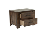 Wood Nightstand with 2 Drawers in Brown SR014881